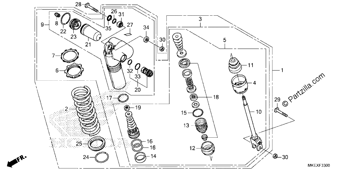 Diagrama de REAR SHOCK ABSORBER