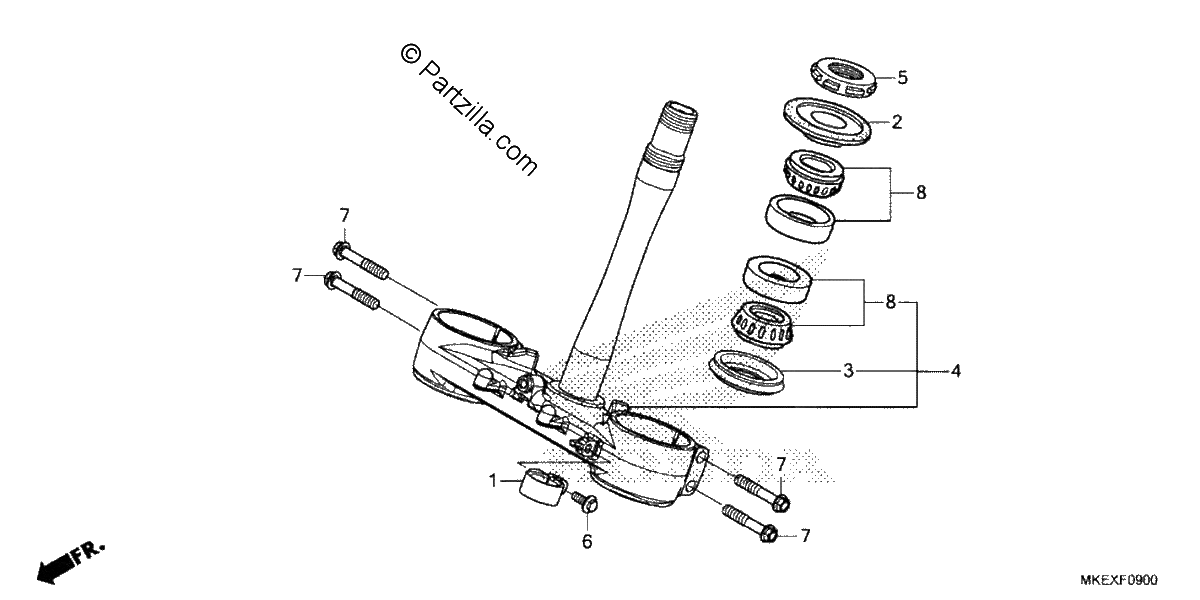 Diagrama de STEERING STEM