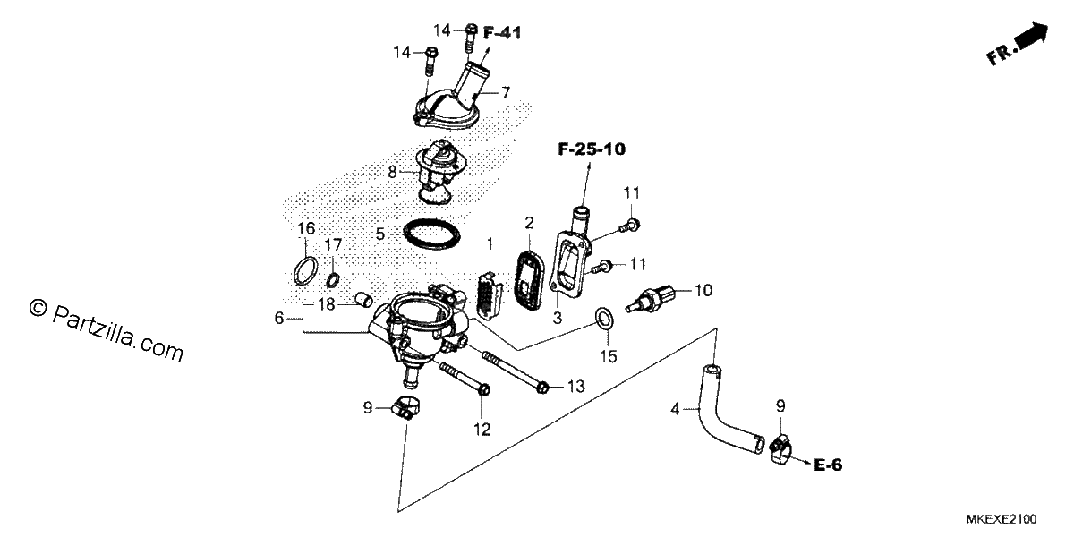 Diagrama de THERMOSTAT HOSE