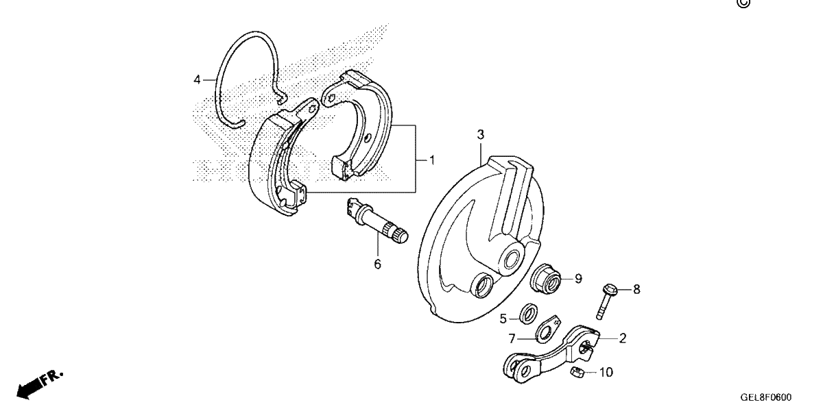 Diagrama de FRONT BRAKE PANEL
