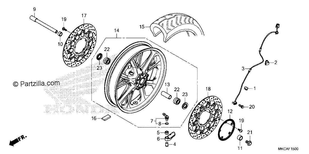 Diagrama de FRONT WHEEL