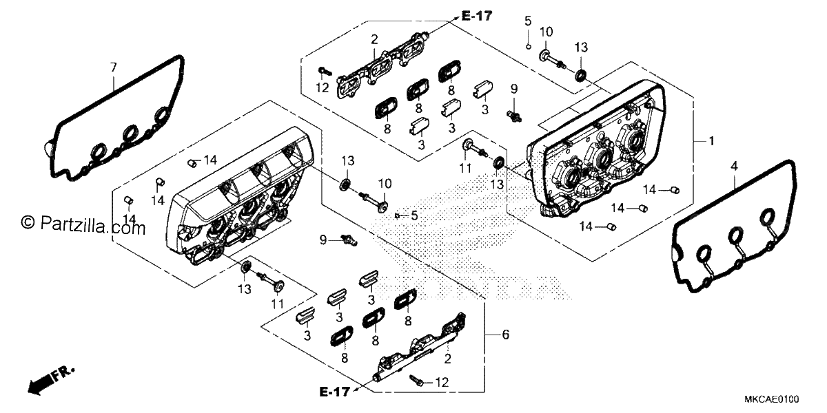 Diagrama de CYLINDER HEAD COVER