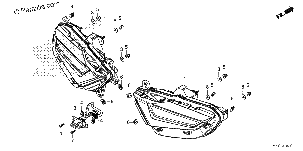 Diagrama de REAR COMBINATION LIGHT