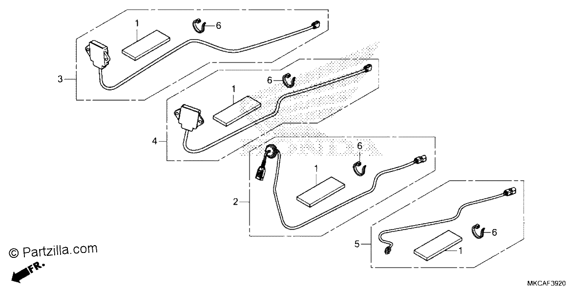 Diagrama de ANTENNA SET CORD SET