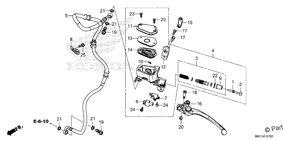 Diagrama de CLUTCH MASTER CYLINDER