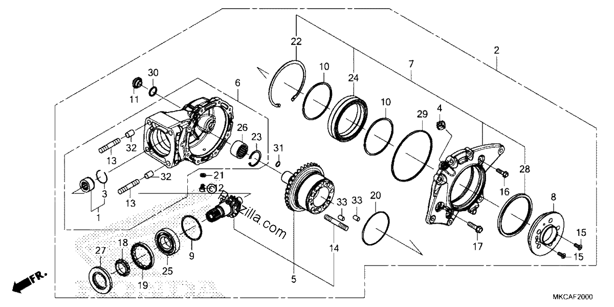Diagrama de FINAL DRIVEN GEAR