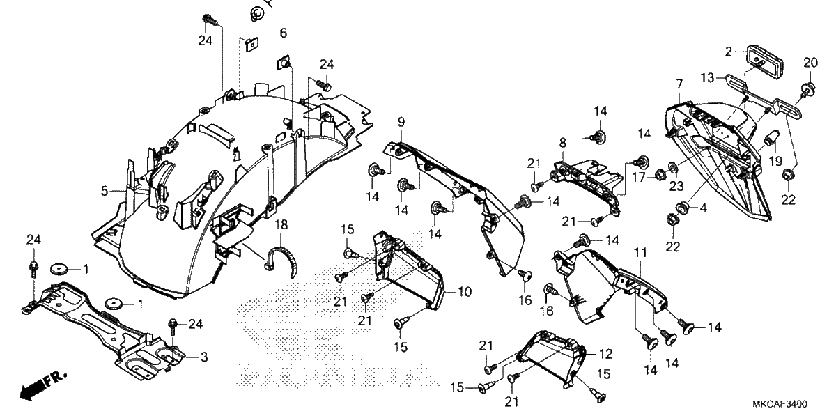 Diagrama de REAR FENDER