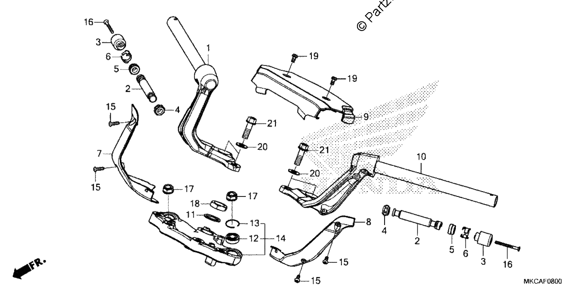 Diagrama de HANDLEBAR TOP BRIDGE