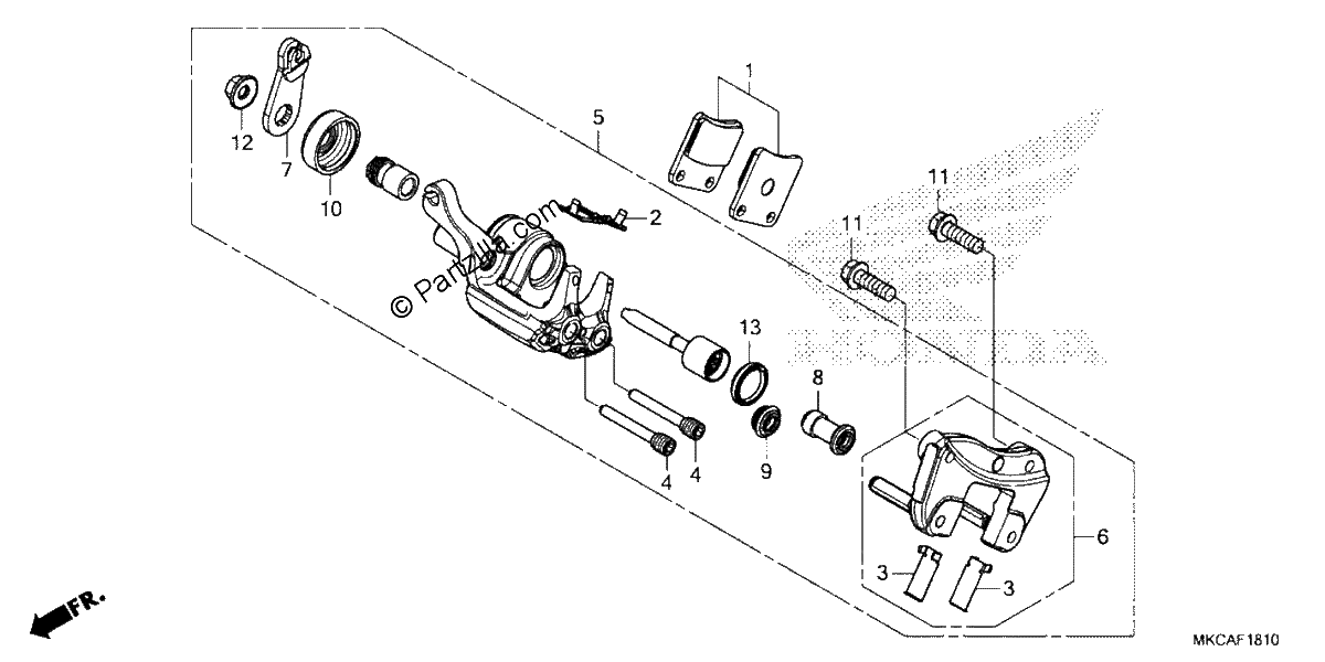 Diagrama de PARKING BRAKE CALIPER