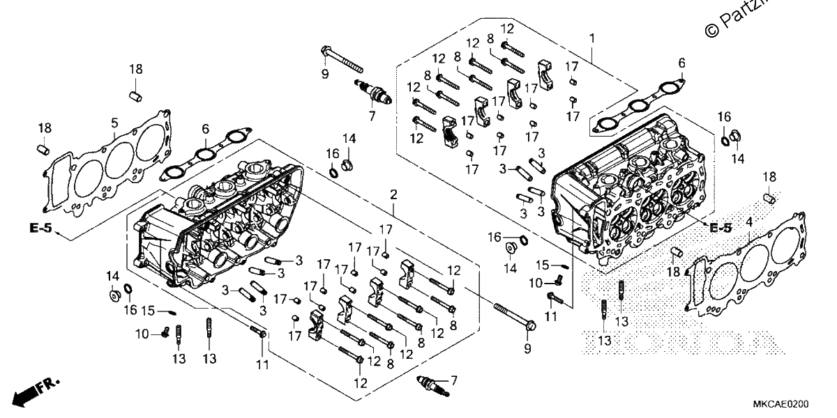 Diagrama de CYLINDER HEAD