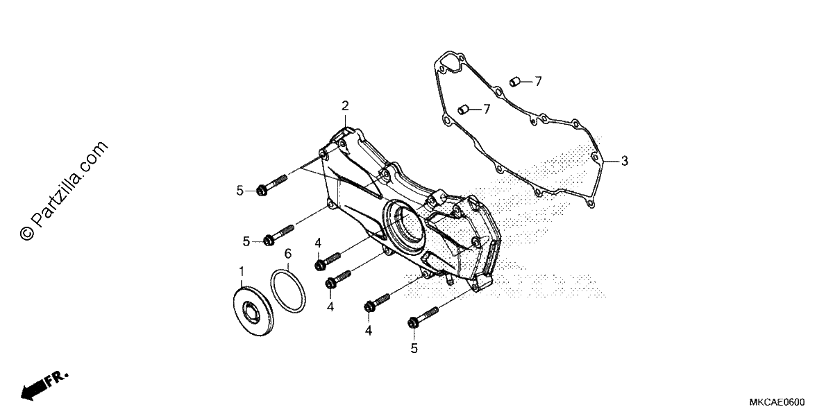 Diagrama de FRONT ENGINE COVER