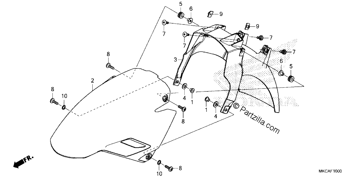 Diagrama de FRONT FENDER