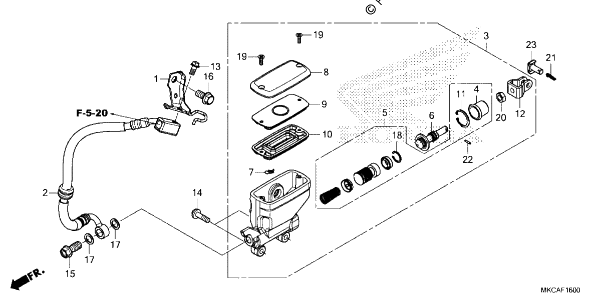Diagrama de REAR BRAKE MASTER CYLINDER