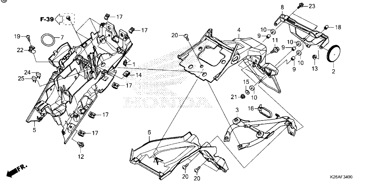 Diagrama de REAR FENDER