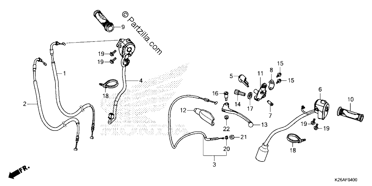 Diagrama de HANDLE LEVER SWITCH CABLE
