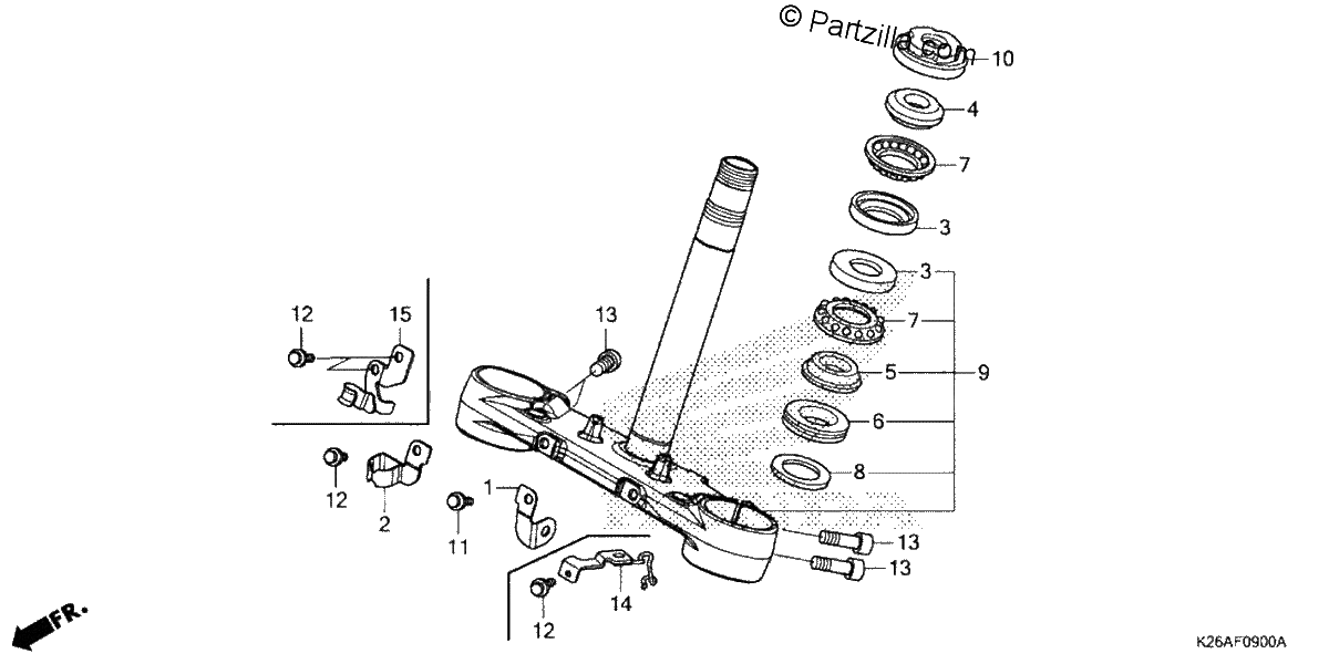 Diagrama de STEERING STEM