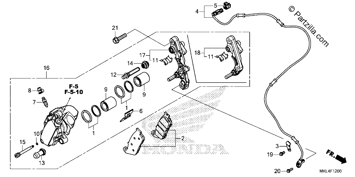 Diagrama de FRONT BRAKE CALIPER