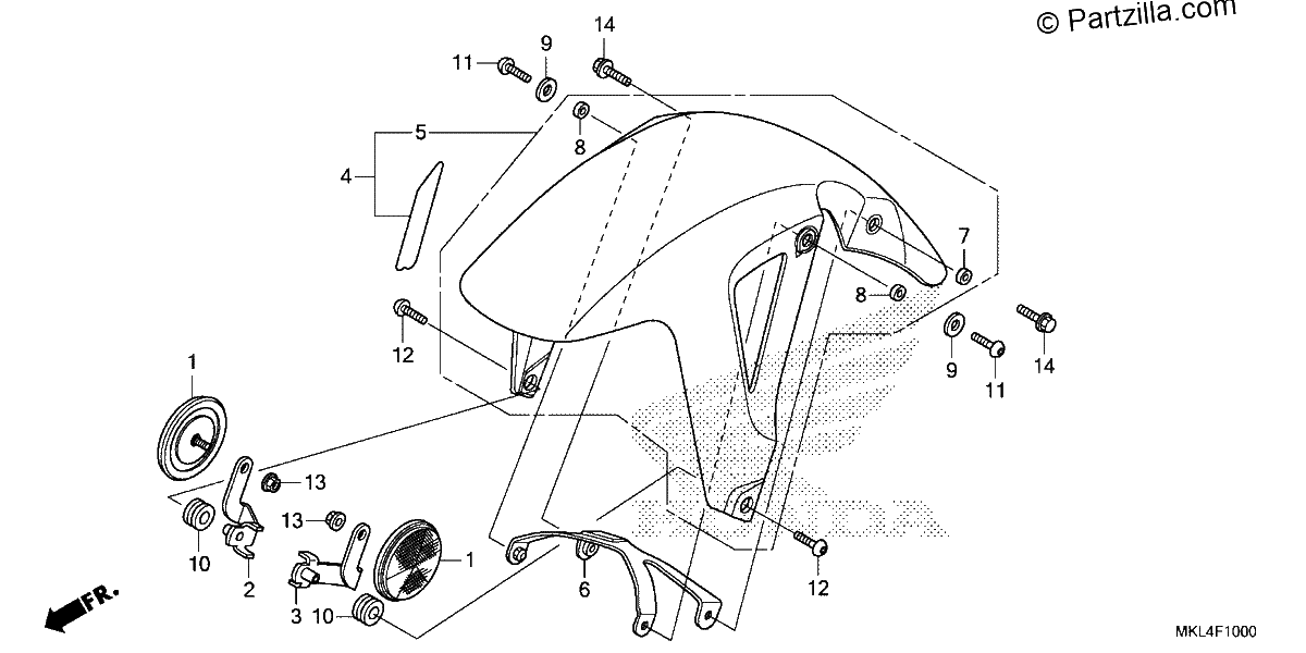 Diagrama de FRONT FENDER