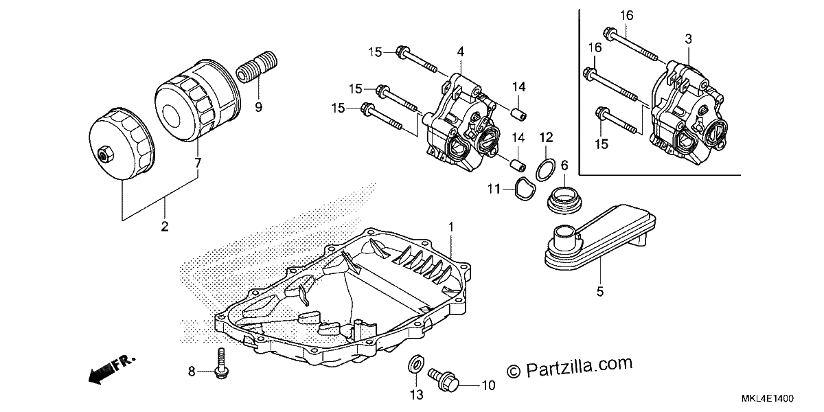 Diagrama de OIL PAN OIL PUMP