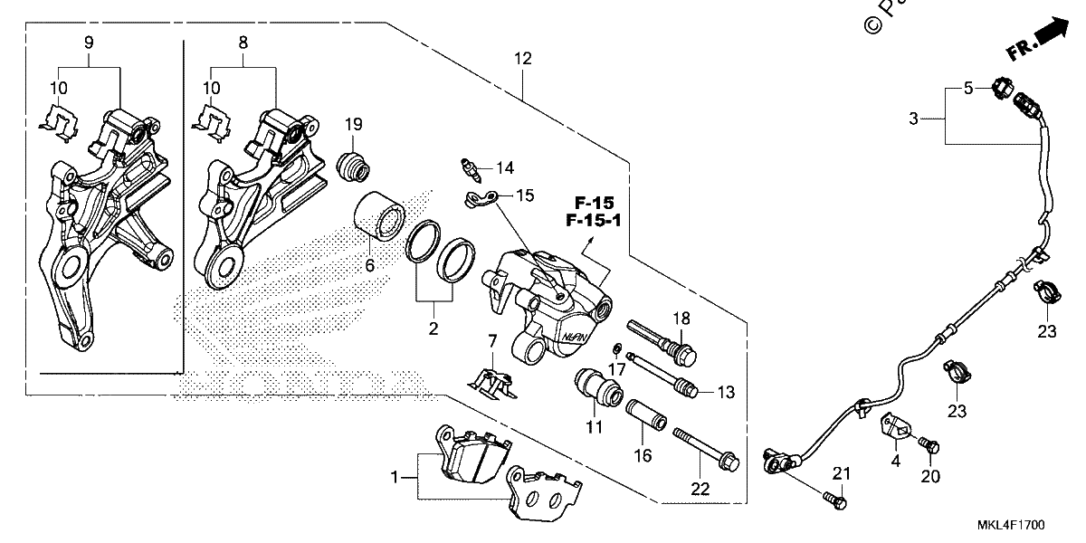 Diagrama de REAR BRAKE CALIPER