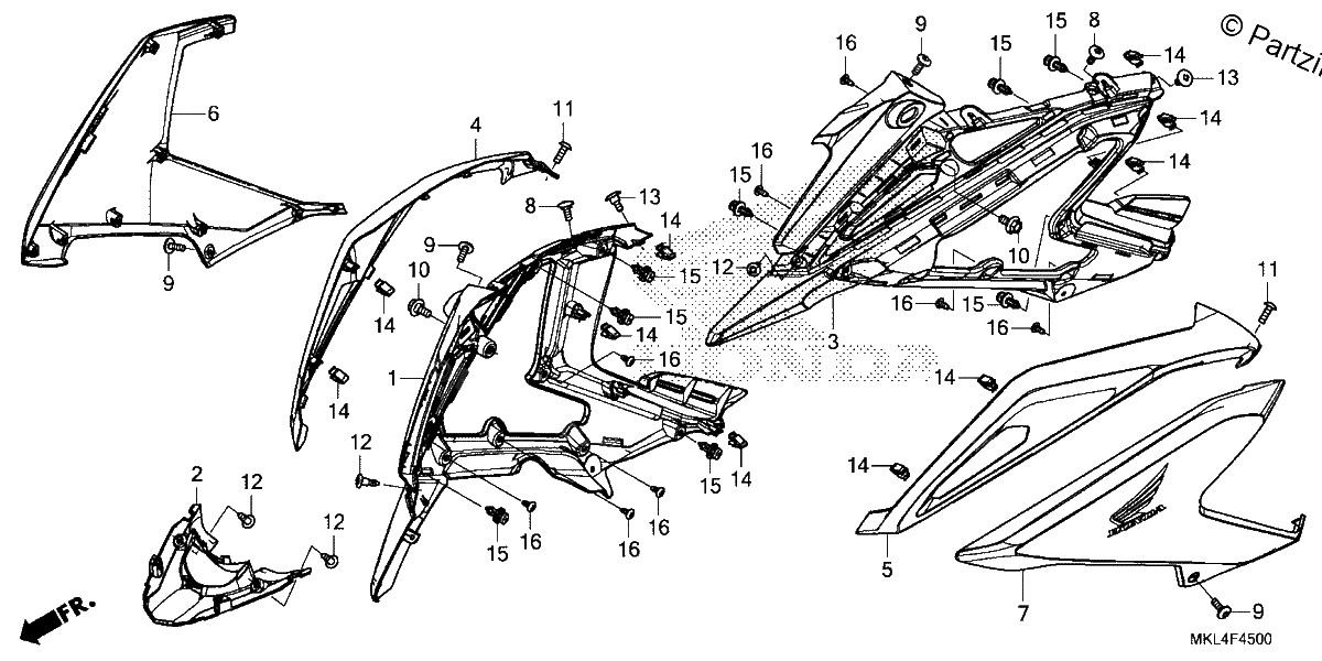 Diagrama de SIDE COWL