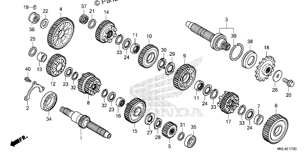Diagrama de TRANSMISSION NC750X XA