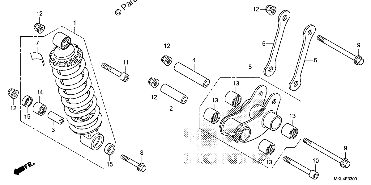 Diagrama de REAR SHOCK ABSORBER