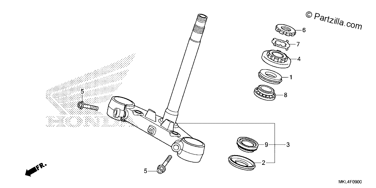 Diagrama de STEERING STEM