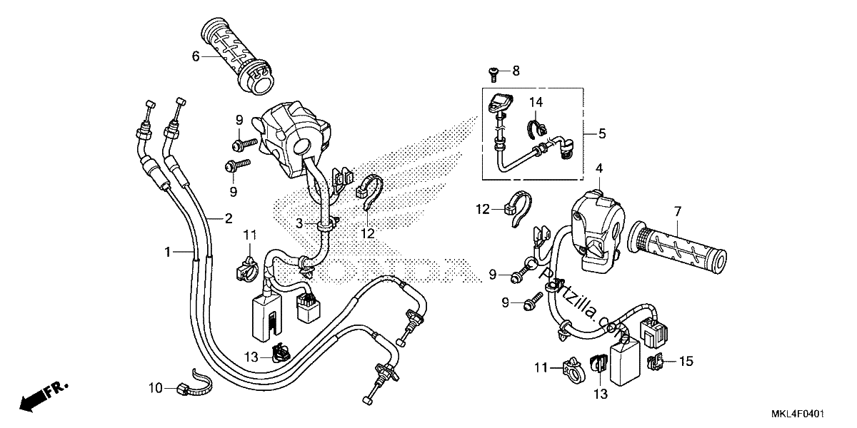 Diagrama de SWITCH CABLE NC750XD