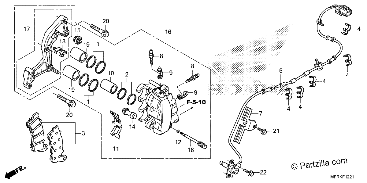 Diagrama de FRONT BRAKE CALIPER 2