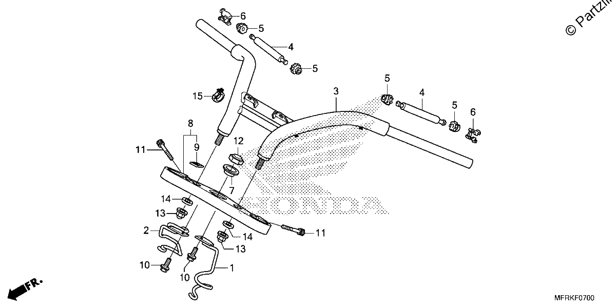 Diagrama de HANDLEBAR TOP BRIDGE