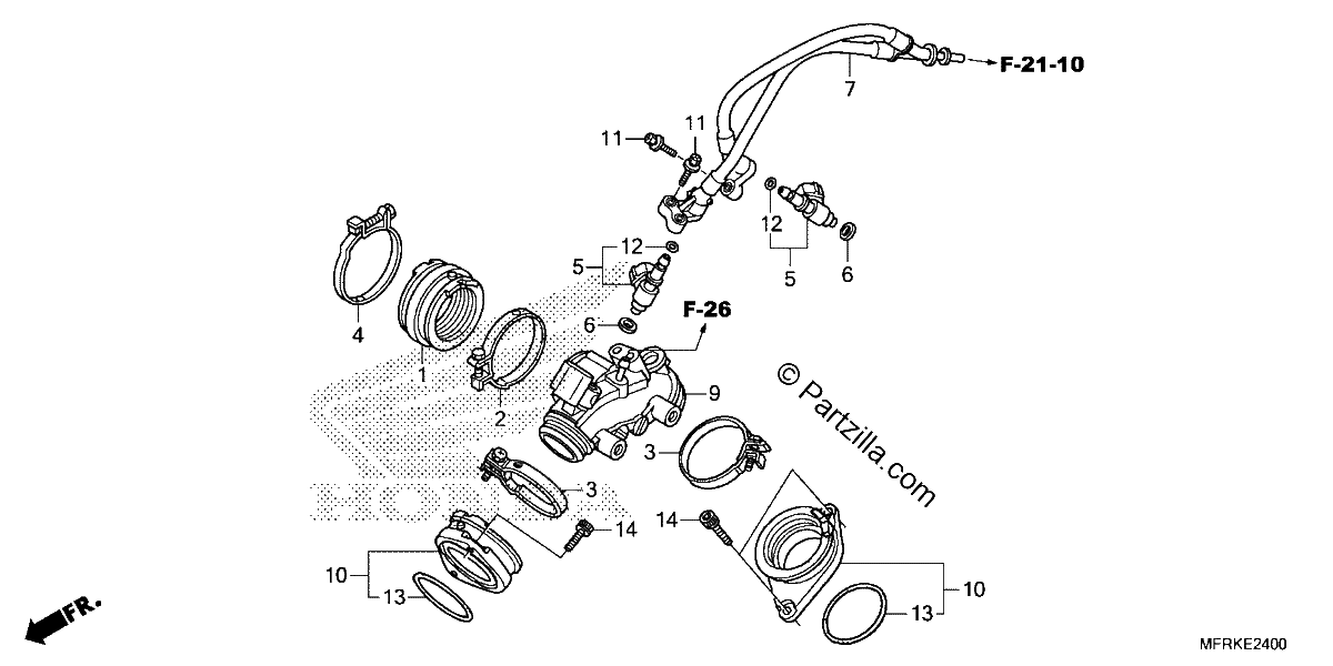 Diagrama de INTAKE MANIFOLD INJECTOR