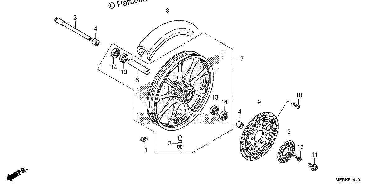 Diagrama de FRONT WHEEL