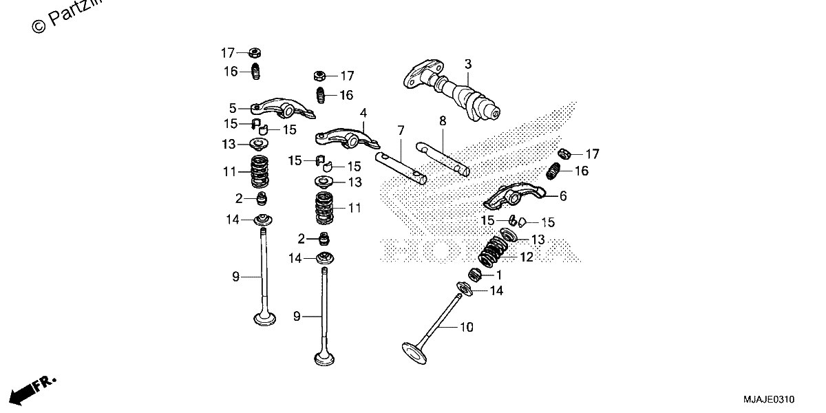 Diagrama de CAMSHAFT VALVE RR