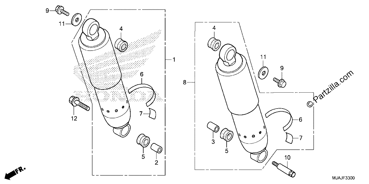 Diagrama de REAR SHOCK ABSORBER 1