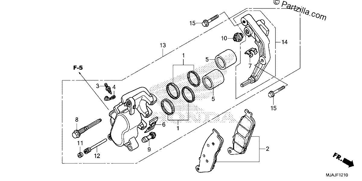 Diagrama de FRONT BRAKE CALIPER 1