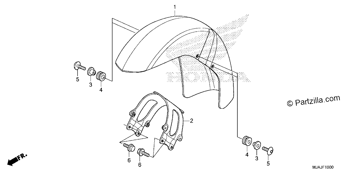Diagrama de FRONT FENDER 1