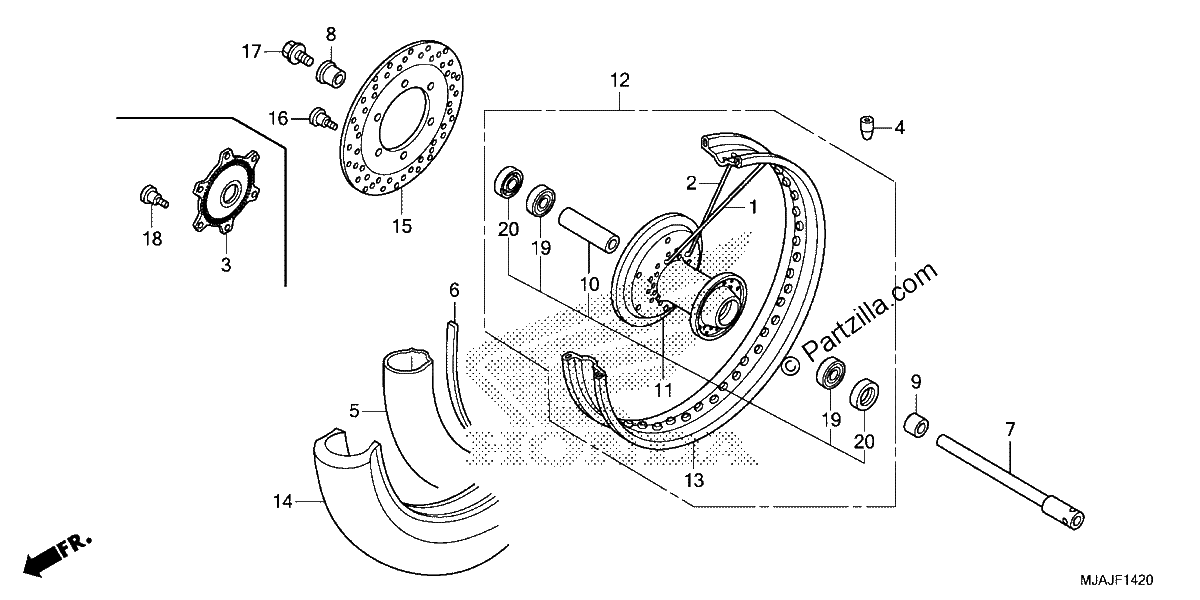 Diagrama de FRONT WHEEL