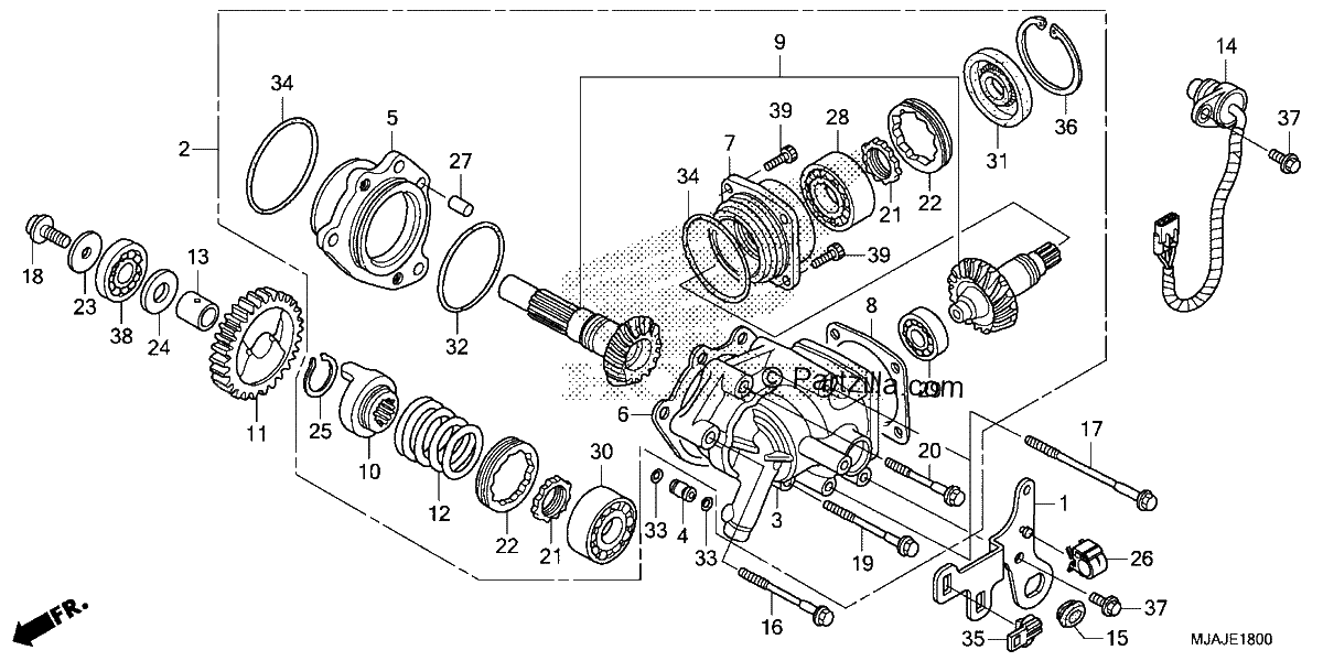 Diagrama de SIDE GEAR CASE