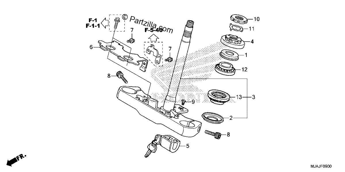 Diagrama de STEERING STEM