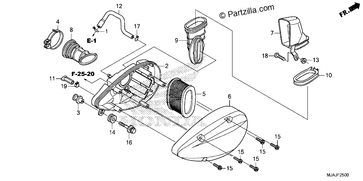 Diagrama de AIR CLEANER