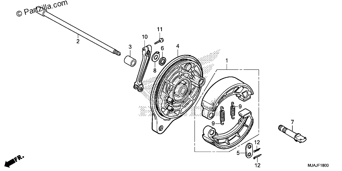 Diagrama de REAR BRAKE PANEL