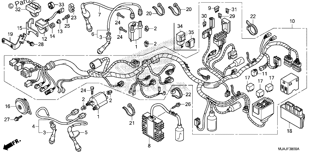 Diagrama de WIRE HARNESS 1