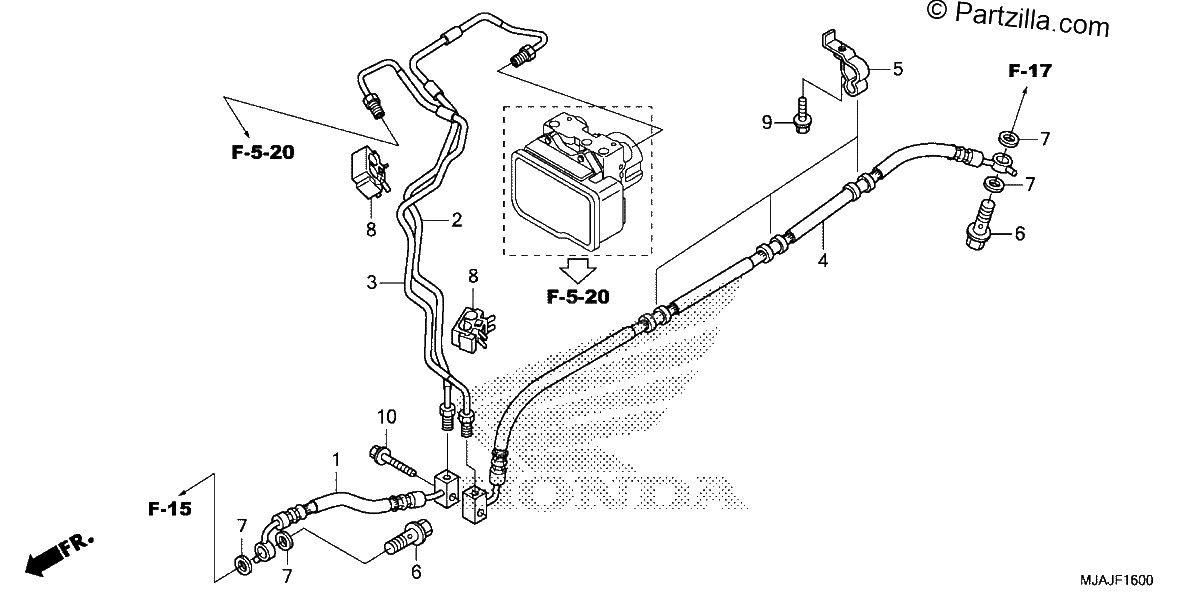 Diagrama de REAR BRAKE HOSE