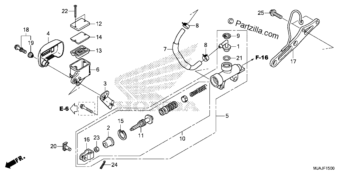 Diagrama de REAR BRAKE MASTER CYLINDER