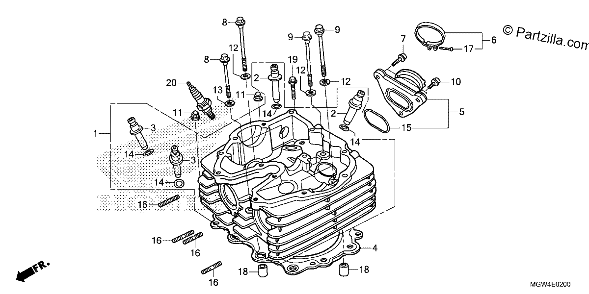 Diagrama de CYLINDER HEAD