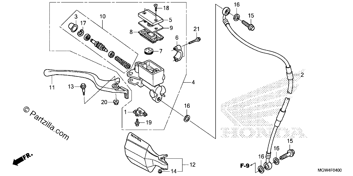 Diagrama de FRONT BRAKE MASTER CYLINDER