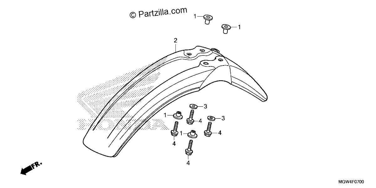 Diagrama de FRONT FENDER