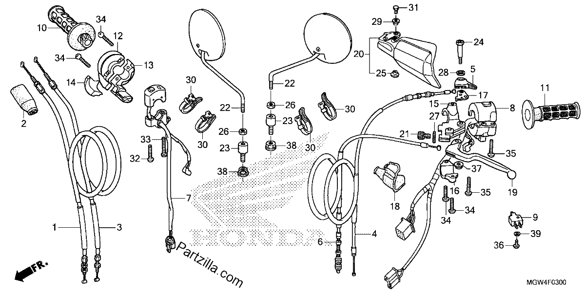 Diagrama de HANDLE LEVER SWITCH CABLE