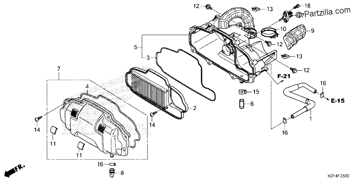 Diagrama de AIR CLEANER